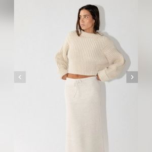 James Street Co Cropped Cotton Lowe Sweater